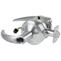 Schlage ND80JD-OME-RX 626 satin chrome storeroom cylindrical lock with Omega lever and request-to-exit wiring