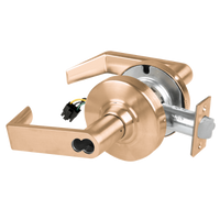 Schlage ND80JD-RHO-RX 612 cylindrical storeroom lock, satin bronze Rhodes lever, FSIC less core