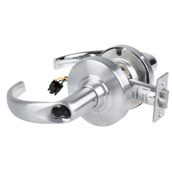 Schlage ND80JD-SPA-RX 626 storeroom cylindrical lock with Sparta lever, satin chrome, latch and RX wiring