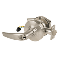 Schlage ND80PD-ATH-RX 619 satin nickel storeroom cylindrical lock with Athens lever and request-to-exit