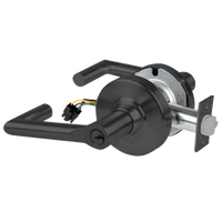 Schlage ND80PD-BRK-RX storeroom cylindrical lock, 622 matte black, Boardwalk lever with latch and RX wiring