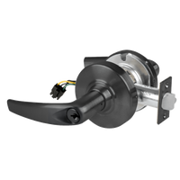 Schlage ND80PD-EL-ATH 622 electrified storeroom cylindrical lock, black Athens lever with keyed cylinder