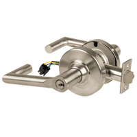 Schlage ND80PD-EU-BRK electrified storeroom lock, Boardwalk lever, 619 satin nickel, keyed cylinder