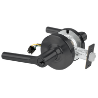 Schlage ND80PD-EU-BRW-622 electrified storeroom lock, matte black Broadway lever with keyed cylinder