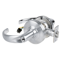 Schlage ND80PD-EU-SPA-626 electrified storeroom lock, satin chrome Sparta lever with cylinder and latch