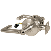 Schlage ND80PD-LON-RX 619 satin nickel storeroom cylindrical lock with Longitude lever and request-to-exit
