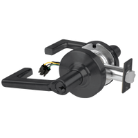 Schlage ND80PD-LON-RX-622 storeroom cylindrical lock, matte black Longitude lever with keyed cylinder and latch