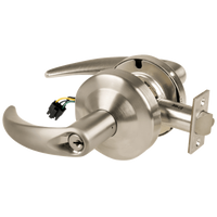 Schlage ND80PD OME RX 619 satin nickel storeroom cylindrical lock with Omega lever and request-to-exit