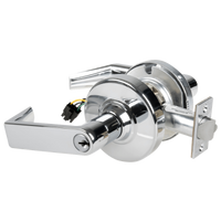 Schlage ND80PD-RHO-RX 625 cylindrical storeroom lock with Rhodes lever, keyed cylinder, bright chrome