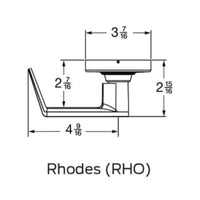 Schlage ND10S Rhodes RHO cylindrical passage lever, non-keyed, straight return lever with round rose
