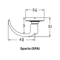 Schlage ALX70P6-SPA Classroom Cylindrical Lock, Sparta Lever, 6 Pin Conventional Cylinder