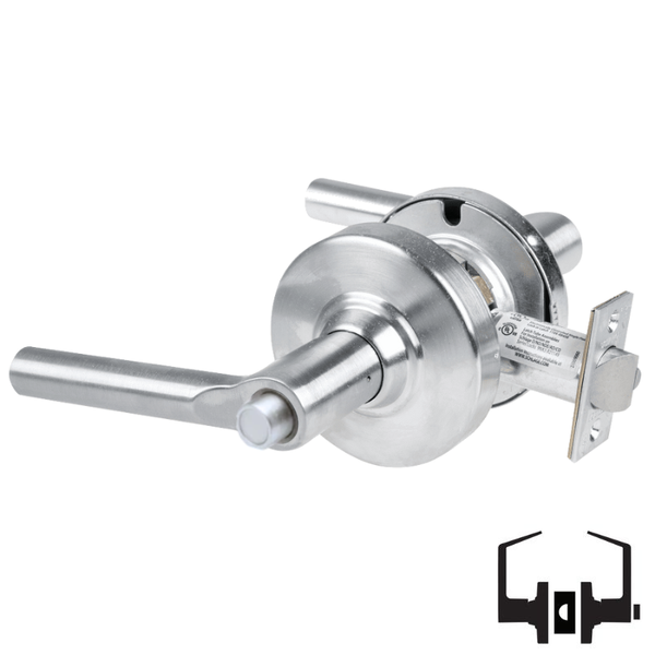 Schlage ALX40-BRW Privacy Cylindrical Lock, Broadway Lever, Non-Keyed