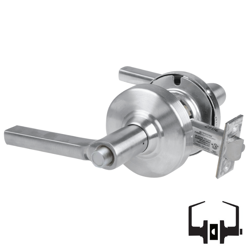 Schlage ALX40-LAT Privacy Cylindrical Lock, Latitude Lever, Non-Keyed