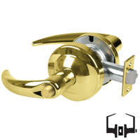 Schlage ALX40-OME Privacy Cylindrical Lock, Omega Lever, Non-Keyed