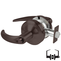 Schlage ALX40-OME Privacy Cylindrical Lock, Omega Lever, Non-Keyed