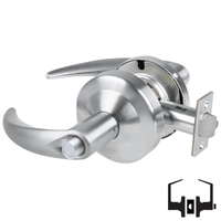 Schlage ALX40-OME Privacy Cylindrical Lock, Omega Lever, Non-Keyed