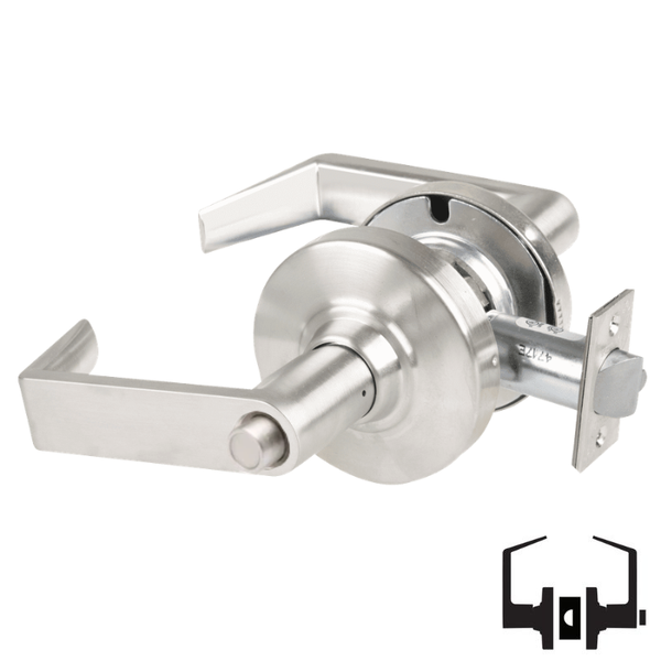 Schlage ALX40-RHO Privacy Cylindrical Lock, Rhodes Lever, Non-Keyed