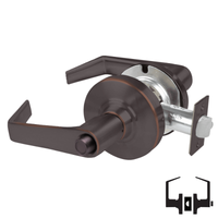 Schlage ALX40-SAT Privacy Cylindrical Lock, Saturn Lever, Non-Keyed