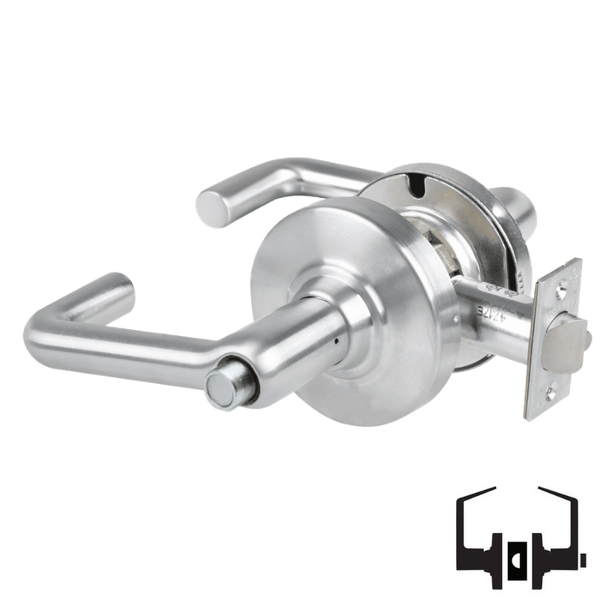 Schlage ALX40-TLR Privacy Cylindrical Lock, Tubular Lever, Non-Keyed