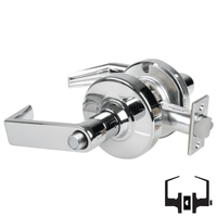 Schlage ND40S-RHO Cylindrical Privacy Lockset, Rhodes Lever, Non-Keyed, Grade 1