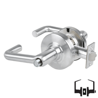 Schlage ND40S-TLR Cylindrical Privacy Lockset, Tubular Lever, Non-Keyed, Grade 1