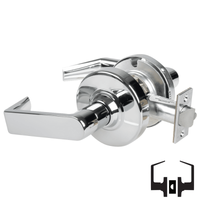 Schlage ALX10-RHO Passage Cylindrical Lock, Rhodes Lever, Non-Keyed