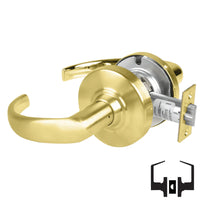Schlage ND10S-SPA 606 passage lever set, satin brass Sparta cylindrical lock, non-keyed with latch