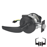 Schlage ND10S-ATH-RX Cylindrical Passage Set, Athens Lever, Non-Keyed, Request To Exit Switch, US19-622 Matte Black