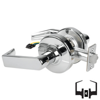 Schlage ND10S-RHO-RX Cylindrical Passage Set, Rhodes Lever, Non-Keyed, Request To Exit Switch, US26-625 Bright Chrome