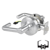 Schlage ND10S-TLR-RX Cylindrical Passage Set, Tubular Lever, Non-Keyed, Request To Exit Switch, US26-625 Bright Chrome