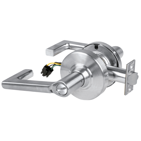Schlage ND44S-LON Cylindrical Hospital Privacy Lock, Longitude Lever, Non-Keyed, US26D-626 Satin Chrome