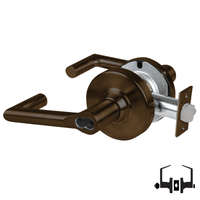Schlage ND50-BD-BRK Boardwalk entrance lock, 613 dark bronze cylindrical lever set with latch