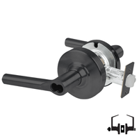 Schlage ND50-BD-BRW 622 cylindrical entrance lock with Broadway lever, matte black finish, SFIC prep less core