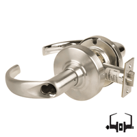 Schlage ND50-BD-SPA cylindrical entrance lock, Sparta lever, satin nickel 619, SFIC less core