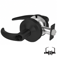 Schlage ND50-JD-OME-622 entrance/office lock, matte black Omega lever cylindrical lock, less core