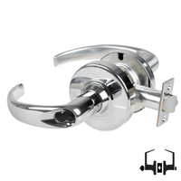 Schlage ND50-JD-SPA entrance/office cylindrical lock, Sparta lever, bright chrome 625, less core