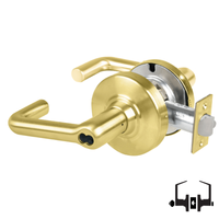 Schlage ND50-JD-TLR entrance office cylindrical lever lock, 606 satin brass, FSIC less core