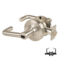 Schlage ND50-JD-TLR 619 entrance office cylindrical lock, satin nickel tubular lever, less core latchset