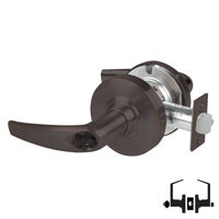 Schlage ND53-BD-ATH Athens lever entrance lock, 643E dark bronze, cylindrical with SFIC prep less core
