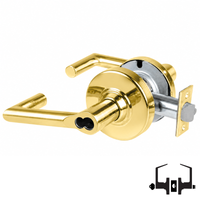 Schlage ND53-BD-BRK entrance lever lock, bright brass 605, Boardwalk lever, SFIC prep less core