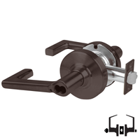 Schlage ND53-BD-LON 613 entrance lock, dark bronze cylindrical lockset with Longitude lever, SFIC prep