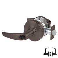 Schlage ND53-JD-ATH 613 cylindrical entrance lock, bronze Athens lever with FSIC prep, less core