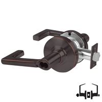 Schlage ND53JD LON 643E entrance lock, dark bronze cylindrical lockset with Longitude lever and FSIC core prep