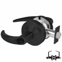 Schlage ND53JD OME 622 entrance cylindrical lock, matte black Omega lever, FSIC less core