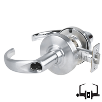 Schlage ND53-JD-SPA 626 entrance lock, satin chrome Sparta lever cylindrical lockset with FSIC less core