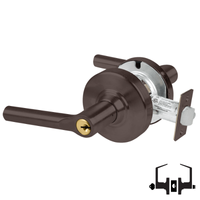 Schlage ND53PD BRW 613 entrance lockset with Broadway lever, oil-rubbed bronze finish, keyed cylinder