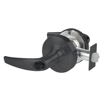 Schlage ND70BD-ATH-622 classroom cylindrical lock, matte black Athens lever with round rose and latch