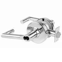 Schlage ND70BD-BRK 625 classroom cylindrical lock with Boardwalk lever, bright chrome, SFIC less core prep