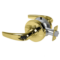 Schlage ND70JD-ATH-605 classroom cylindrical lockset, bright brass Athens lever, FSIC less core