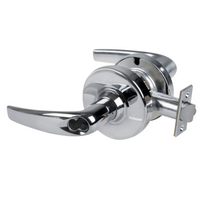Schlage ND70JD-ATH-625 classroom cylindrical lock with Athens lever, bright chrome finish, less core